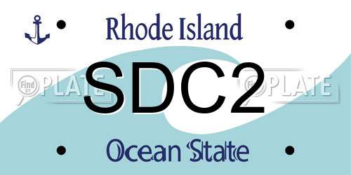 SDC2 Rhode Island License Plate