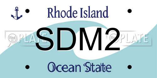 SDM2 Rhode Island License Plate