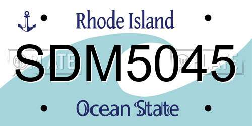SDM5045 Rhode Island License Plate
