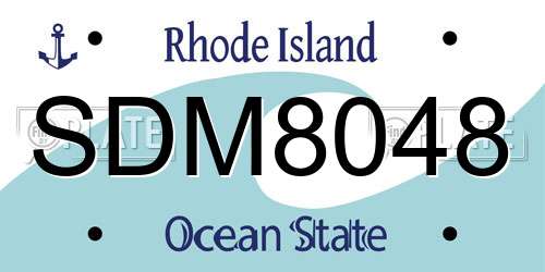 SDM8048 Rhode Island License Plate
