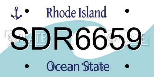SDR6659 Rhode Island License Plate