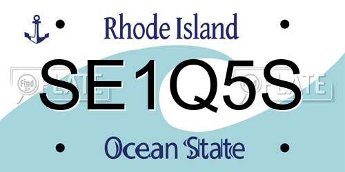 SE1Q5S Rhode Island License Plate