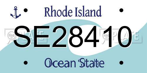 SE28410 Rhode Island License Plate
