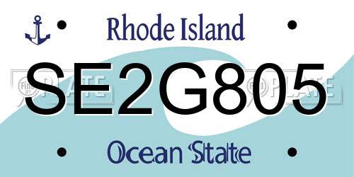 SE2G805 Rhode Island License Plate