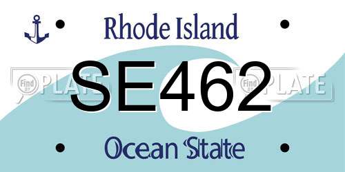 SE462 Rhode Island License Plate