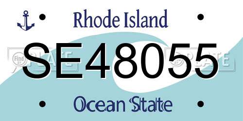 SE48055 Rhode Island License Plate