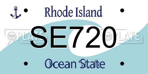 SE720 Rhode Island License Plate