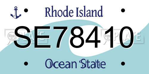 SE78410 Rhode Island License Plate