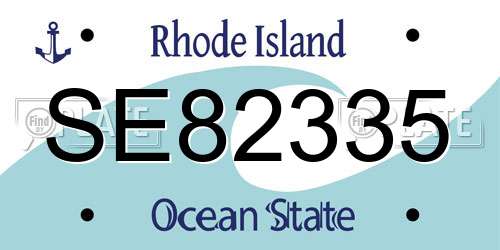 SE82335 Rhode Island License Plate