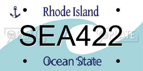 SEA422 Rhode Island License Plate