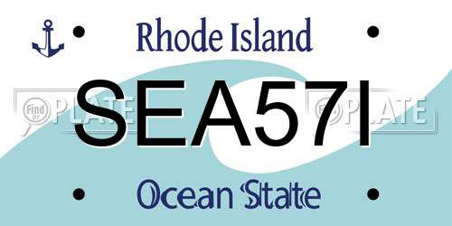 SEA57I Rhode Island License Plate