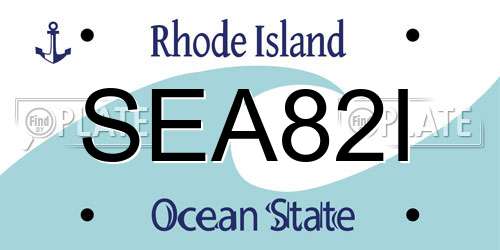 SEA82I Rhode Island License Plate