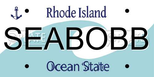 SEABOBB Rhode Island License Plate