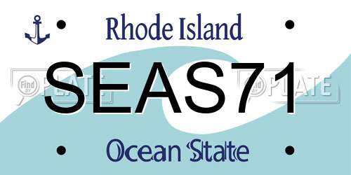SEAS71 Rhode Island License Plate