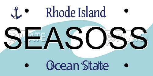 SEASOSS Rhode Island License Plate