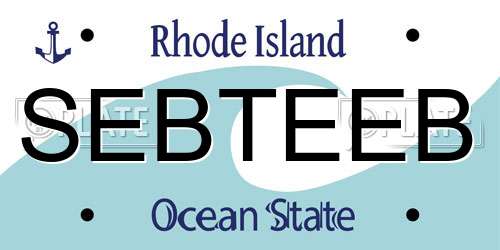 SEBTEEB Rhode Island License Plate