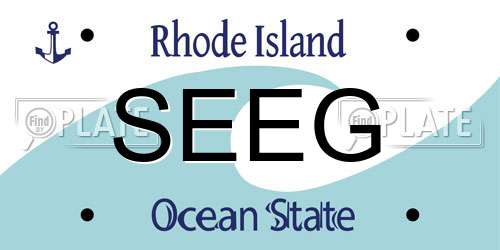 SEEG Rhode Island License Plate