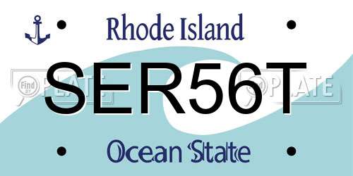 SER56T Rhode Island License Plate