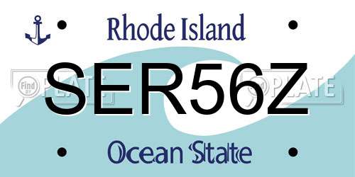 SER56Z Rhode Island License Plate