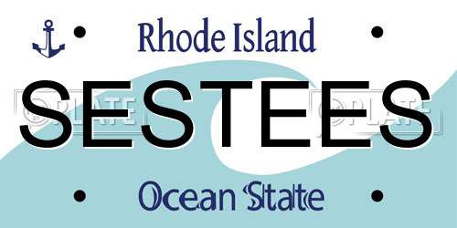 SESTEES Rhode Island License Plate