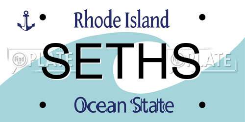 SETHS Rhode Island License Plate