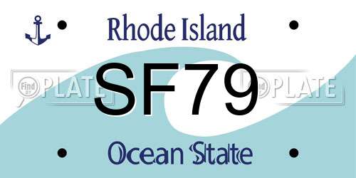 SF79 Rhode Island License Plate