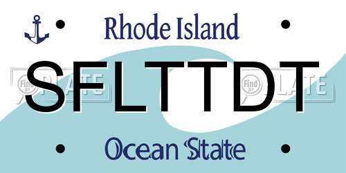 SFLTTDT Rhode Island License Plate