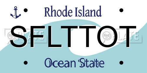 SFLTTOT Rhode Island License Plate
