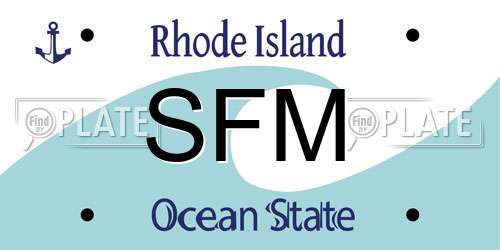 SFM Rhode Island License Plate