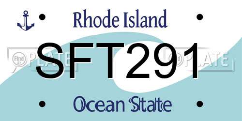 SFT291 Rhode Island License Plate