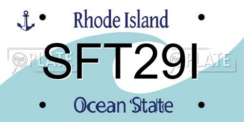 SFT29I Rhode Island License Plate