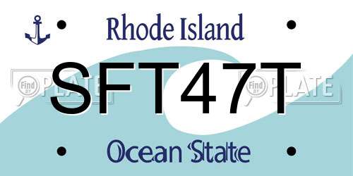 SFT47T Rhode Island License Plate
