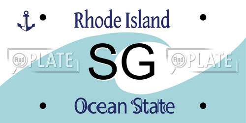 SG Rhode Island License Plate
