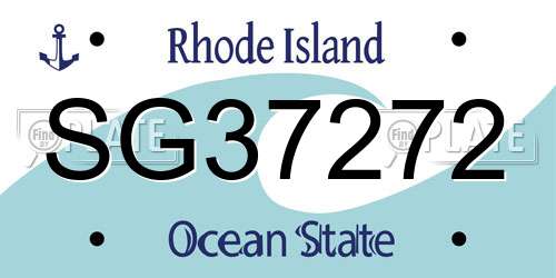 SG37272 Rhode Island License Plate