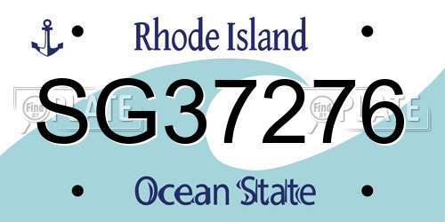 SG37276 Rhode Island License Plate