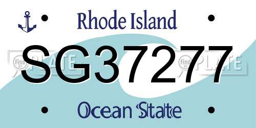 SG37277 Rhode Island License Plate