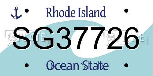 SG37726 Rhode Island License Plate