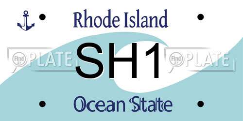SH1 Rhode Island License Plate