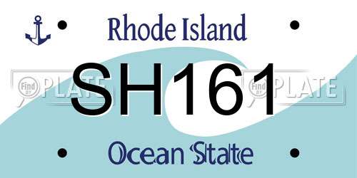 SH161 Rhode Island License Plate