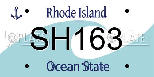 SH163 Rhode Island License Plate