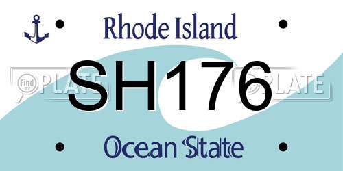 SH176 Rhode Island License Plate