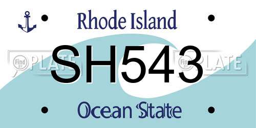 SH543 Rhode Island License Plate