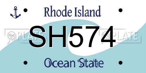 SH574 Rhode Island License Plate