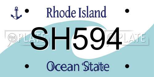 SH594 Rhode Island License Plate