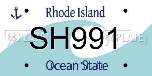 SH991 Rhode Island License Plate