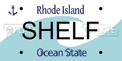SHELF Rhode Island License Plate