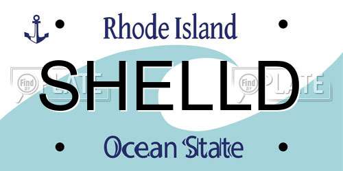 SHELLD Rhode Island License Plate