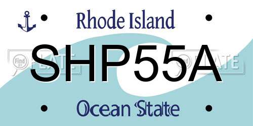 SHP55A Rhode Island License Plate