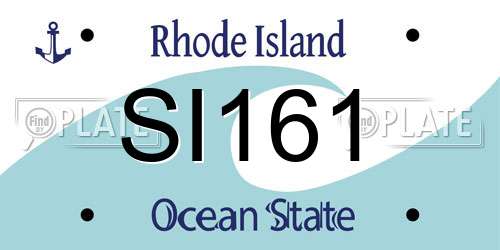 SI161 Rhode Island License Plate