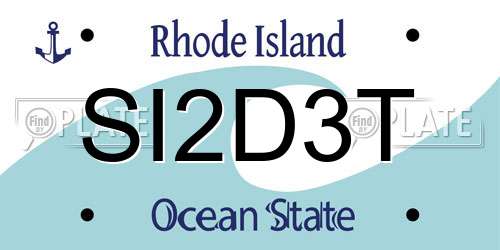 SI2D3T Rhode Island License Plate